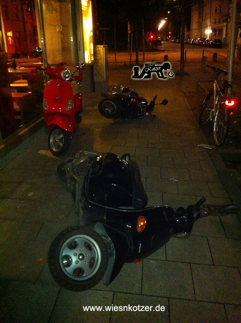 Overthrown Scooter