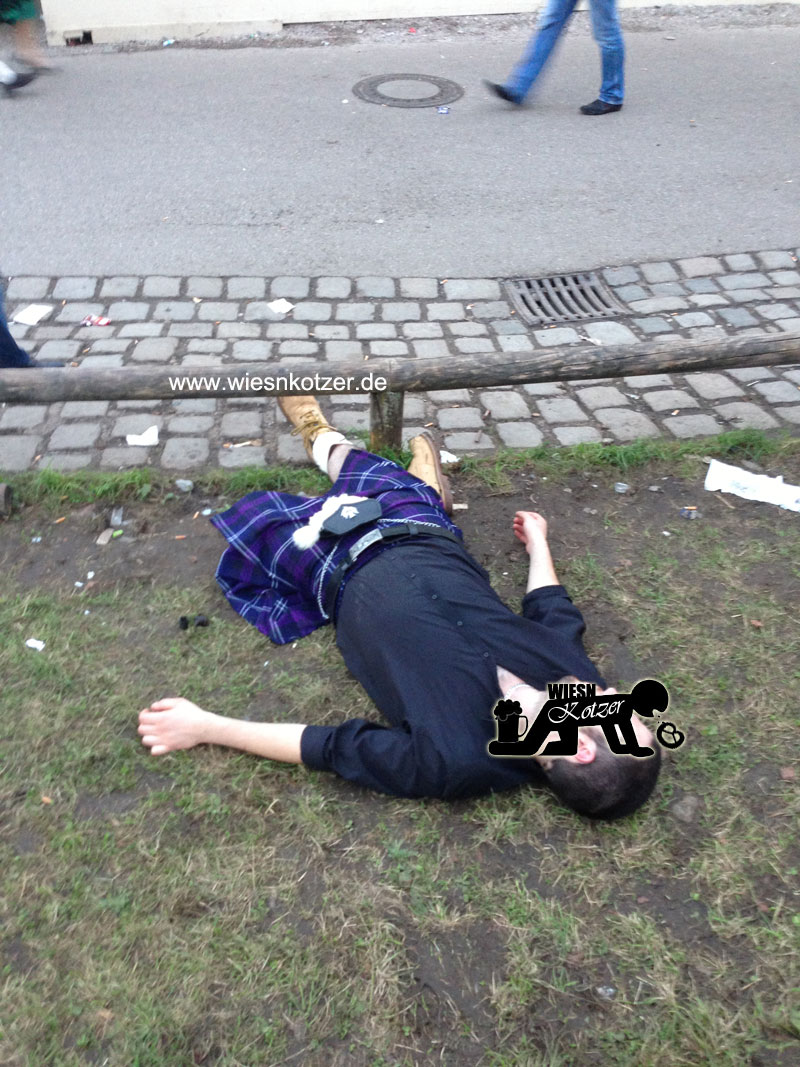 scottish guy passed out